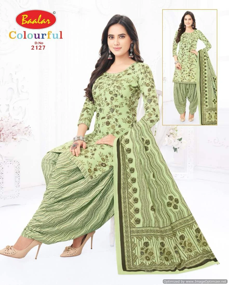 Baalar Colourful Vol-21 Cotton Wholesale Salwar Suit Catalog — Wholesale Salwar Suits, MPA wholesale from Surat — view 4